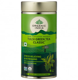 Organic India Tulsi Green Tea Classic  Container  100 grams